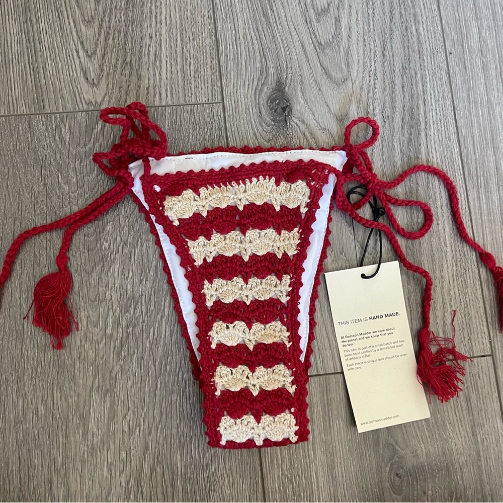 NWT DAMSON MADDER Crochet Stripe Bikini Bottoms